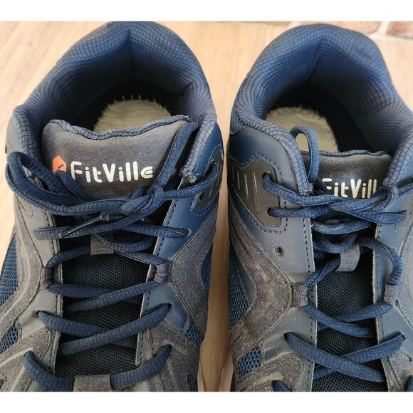 Fitville Men’s Shoes Size US 14 EW Blue Marca Lace Up Extra Wide Walking Comfort - Picture 8 of 9